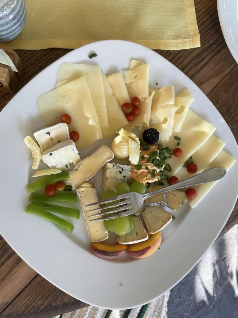 Typical styrian Buschenschank - platter with cheese