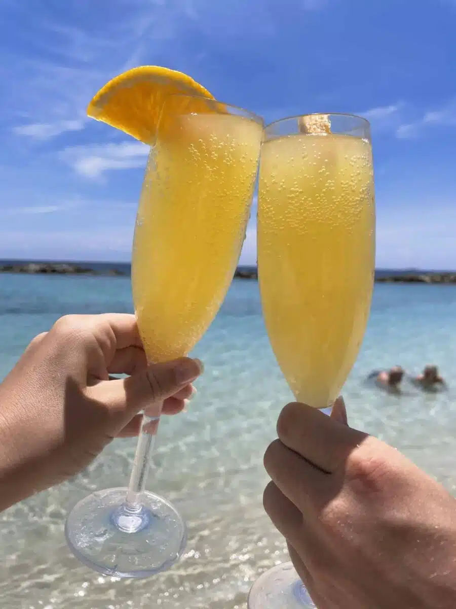 mimosas on the beach
