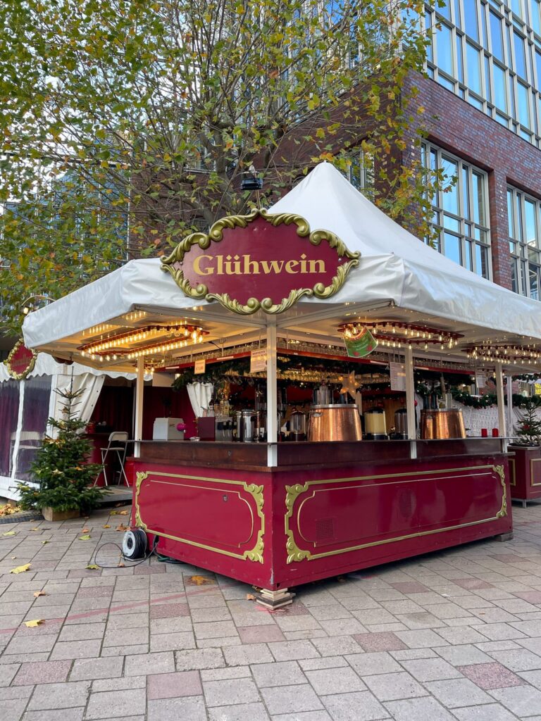 Glühwein chalet on Fleetmarket in Hamburg