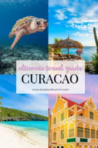 Collage of pictures from Curacao with text ultimate travel guide Curacao
