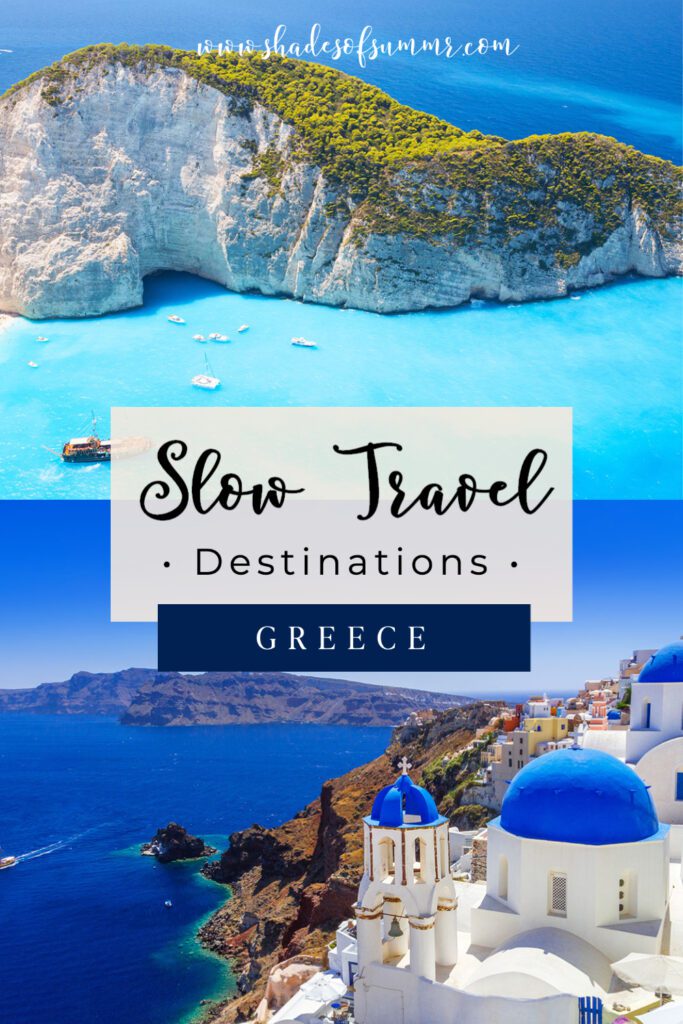Collage of Greece Slow Travel Destinations