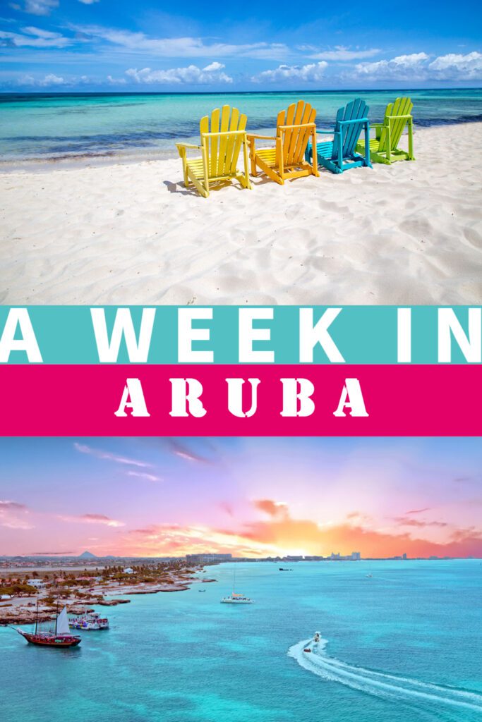 a week in aruba collage of two pictures