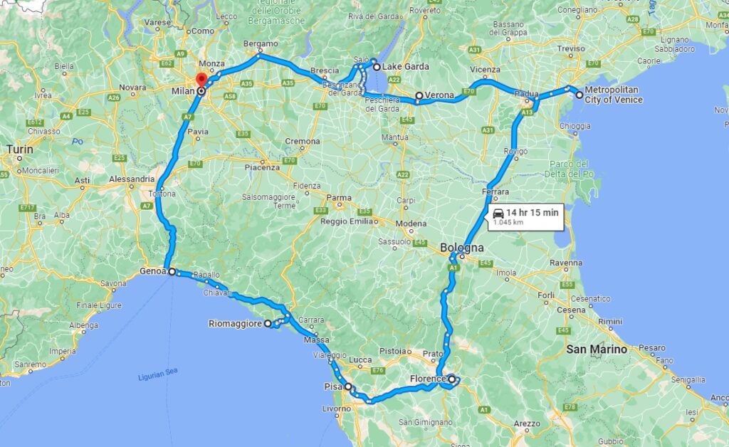 10 day northern italy road trip itinerary