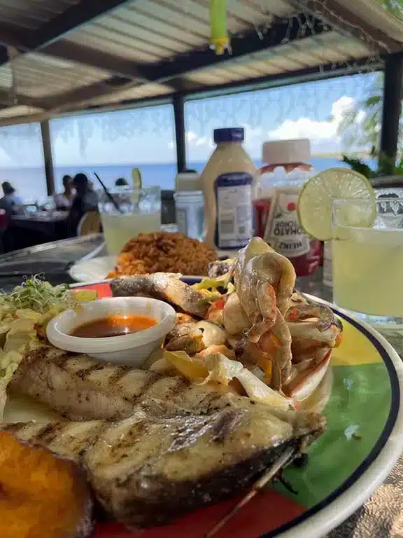 delicious seafood stew traditional food of curacao at playa forti restaurant