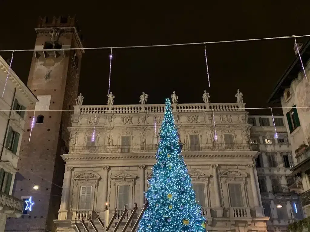 Amazing Christmas tree in Verona city center