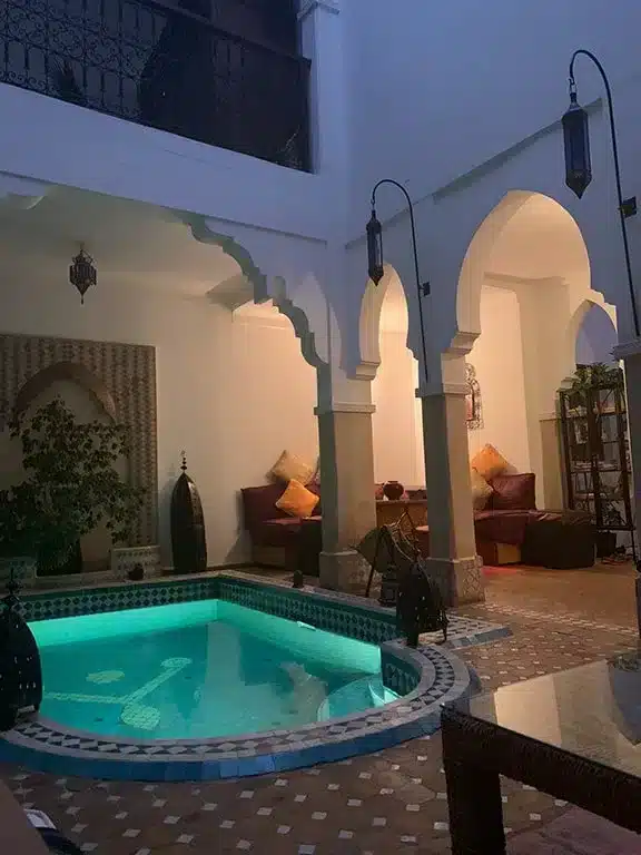 Indoor pool at a traditional Riad in Marrakech