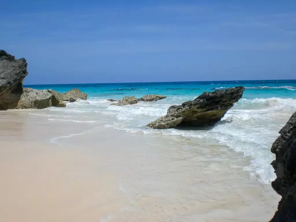 White Sandy Beach in Bermuda, Caribbean