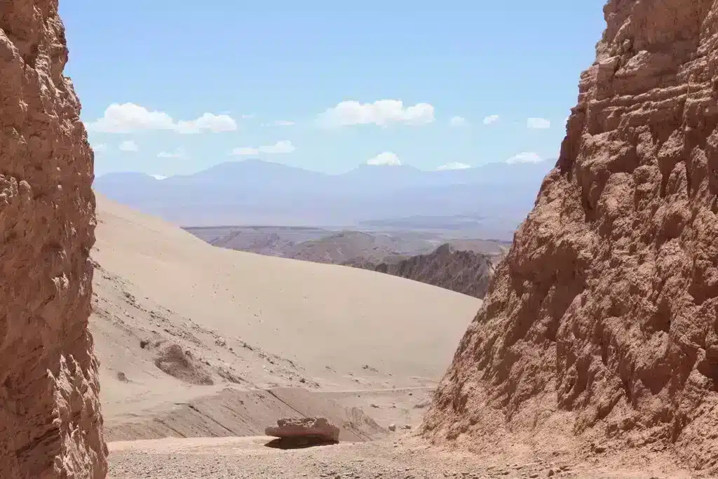 Beautiful picture of the Atacama Desert with sand dunes in beige once in a lifetime destination 