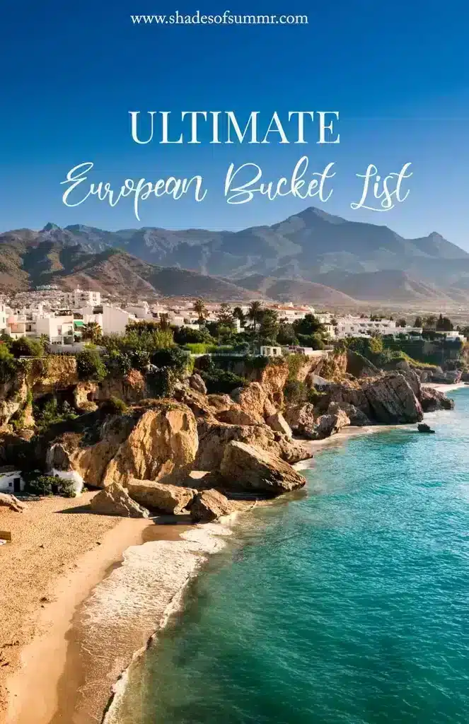 Ultimate European Bucket list pin and spain in the background