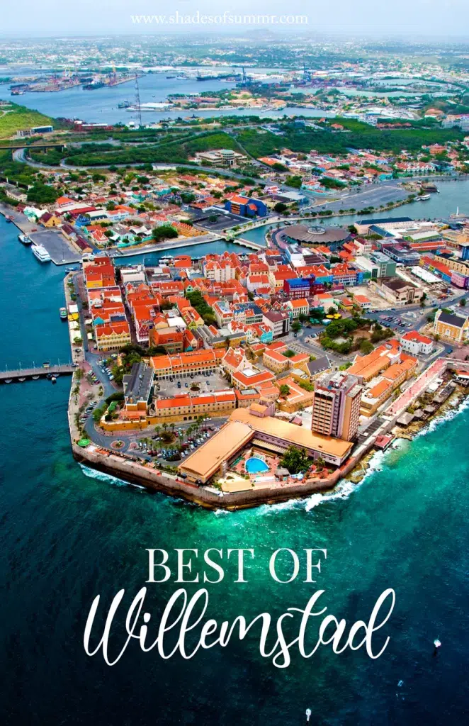 Ultimate city guide Willemstad pin with collage from pictures of Willemstad