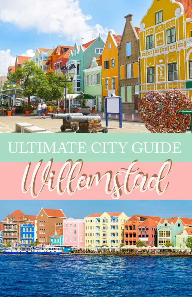 Ultimate city guide Willemstad pin with collage from pictures of Willemstad