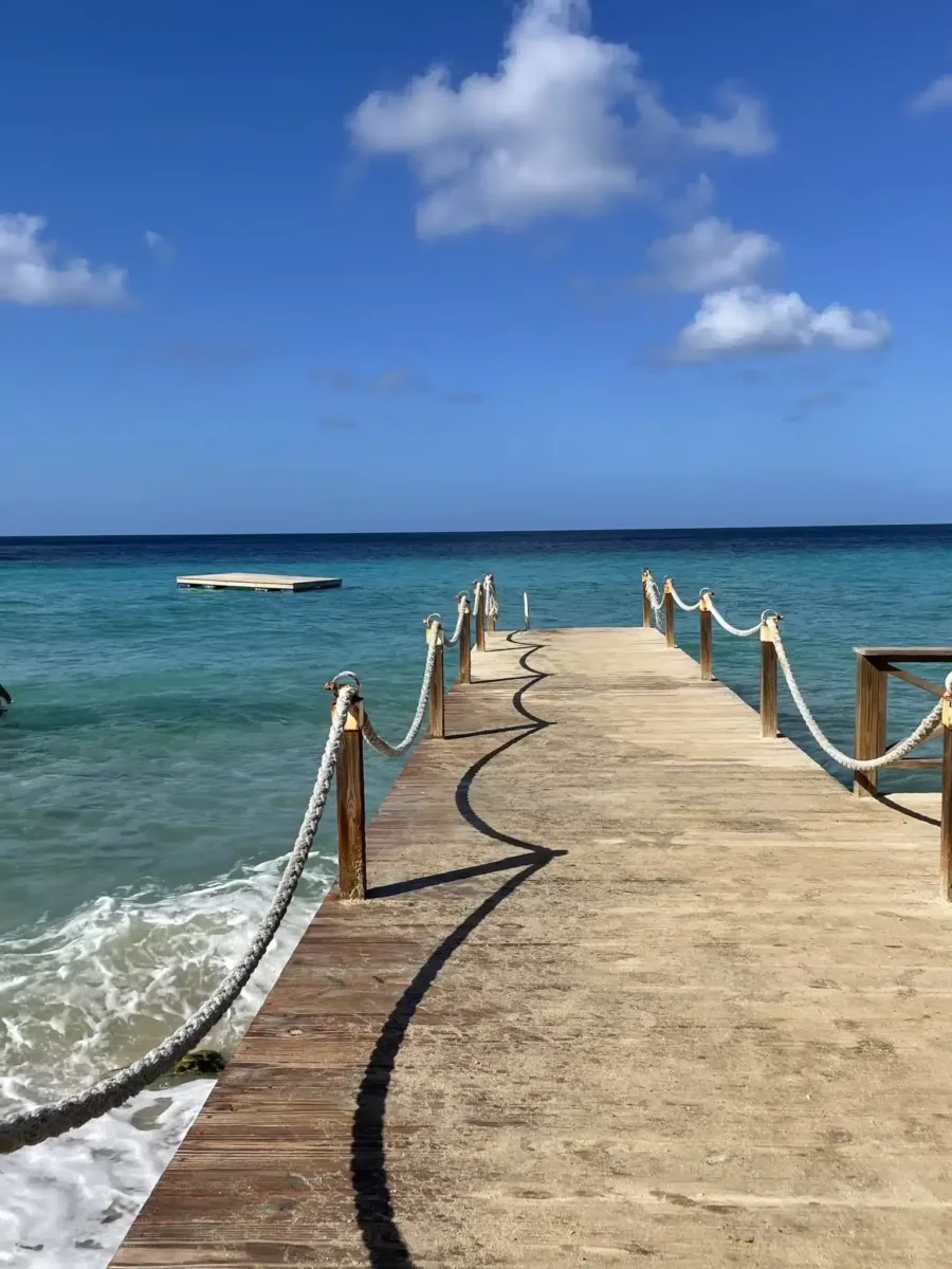 walkway into water in Curacao