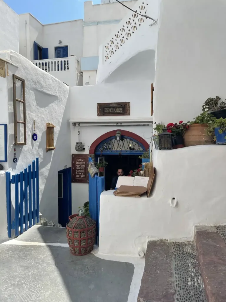 traditional greek tavern in santorini