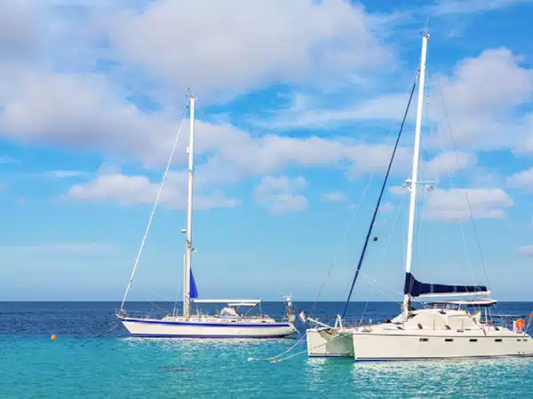 Sailboats of the coast of Bonaire