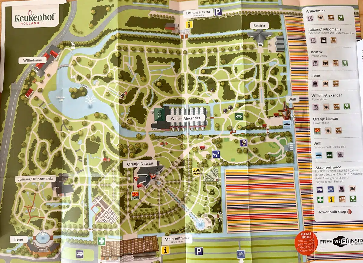 map of the Keukenhof Gardens