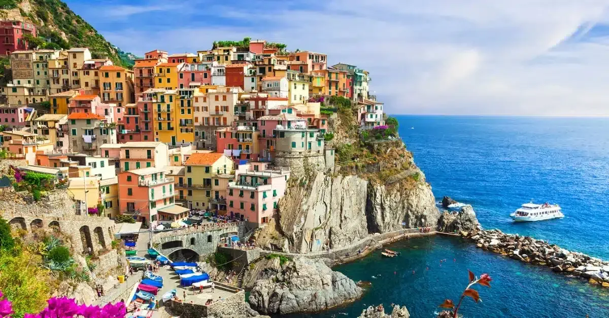 cinque terre from above 