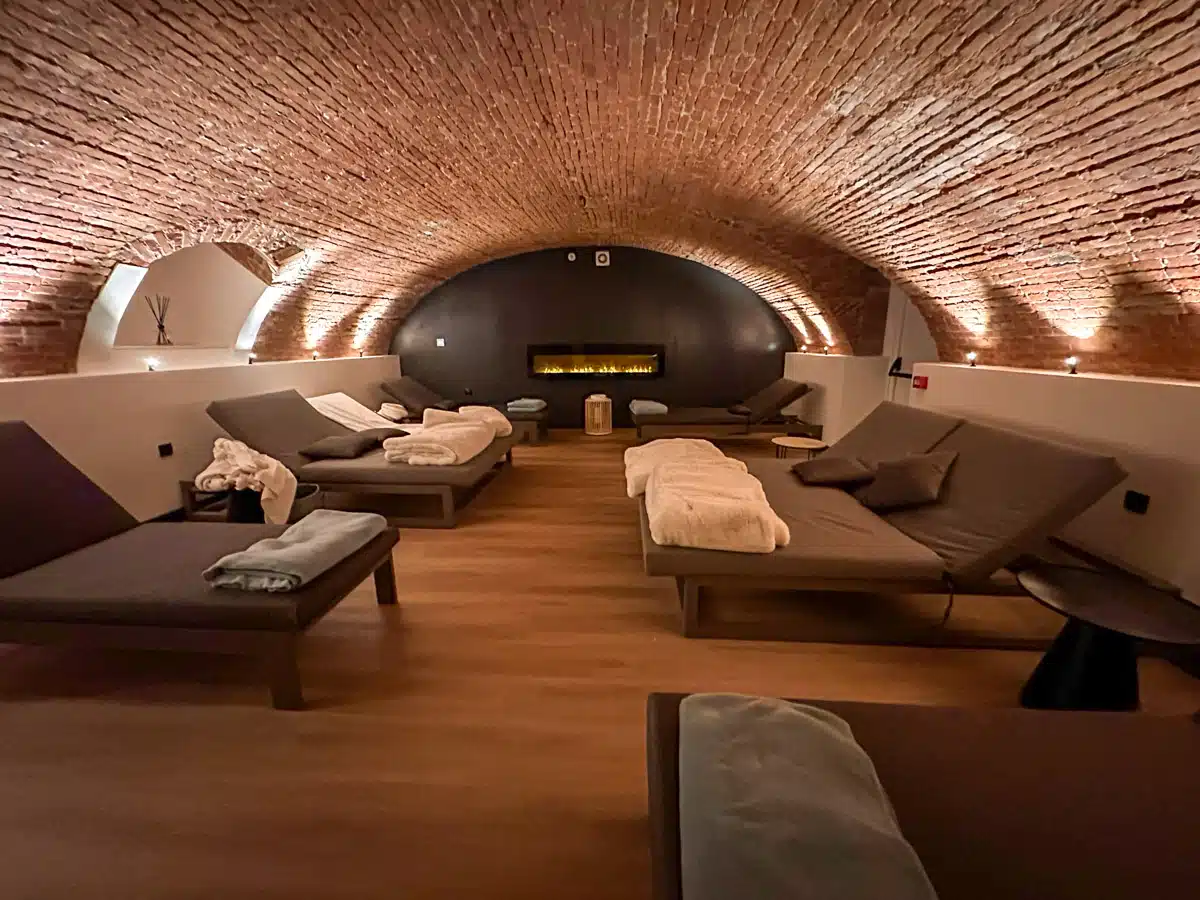 cellar spa in a fancy hotel in alsace