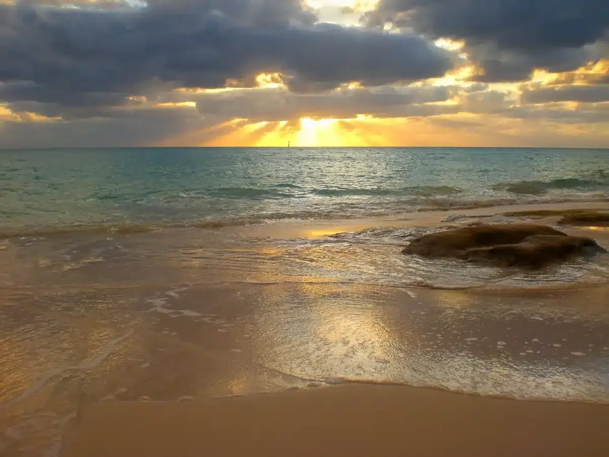 sunset beach in bermuda in december caribbean 