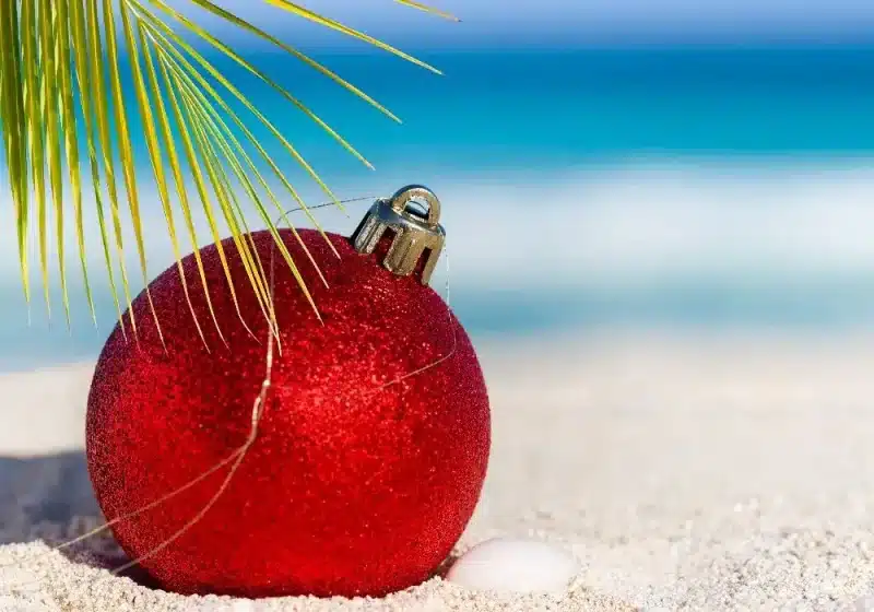 christmas ball on the caribbean sea