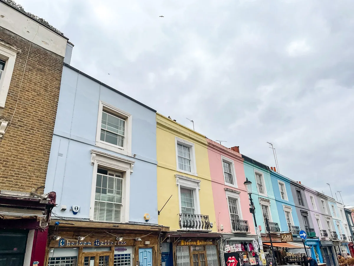 colorful houses in London Notting Hill Portobello Road