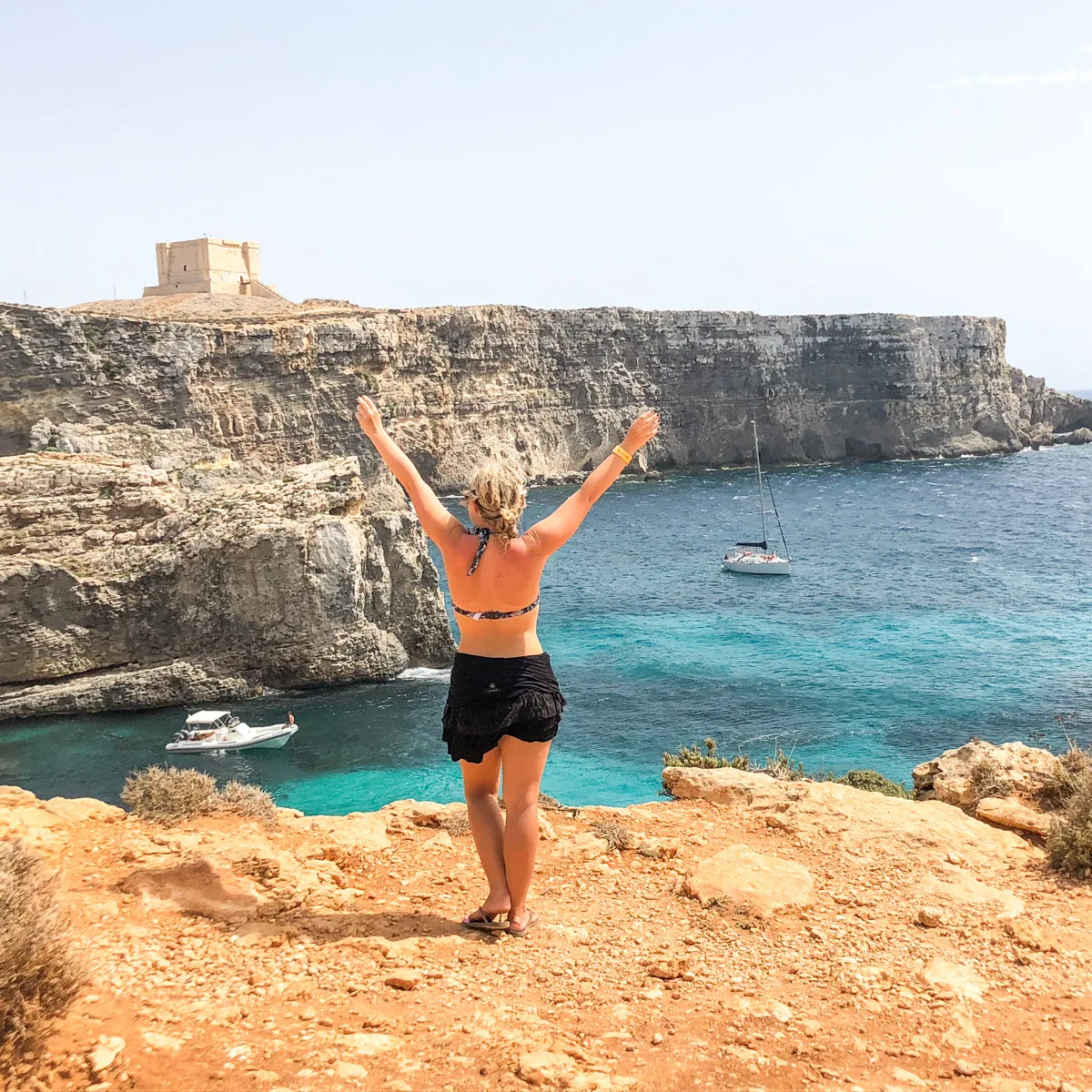 the author on a day trip to gozo and comino