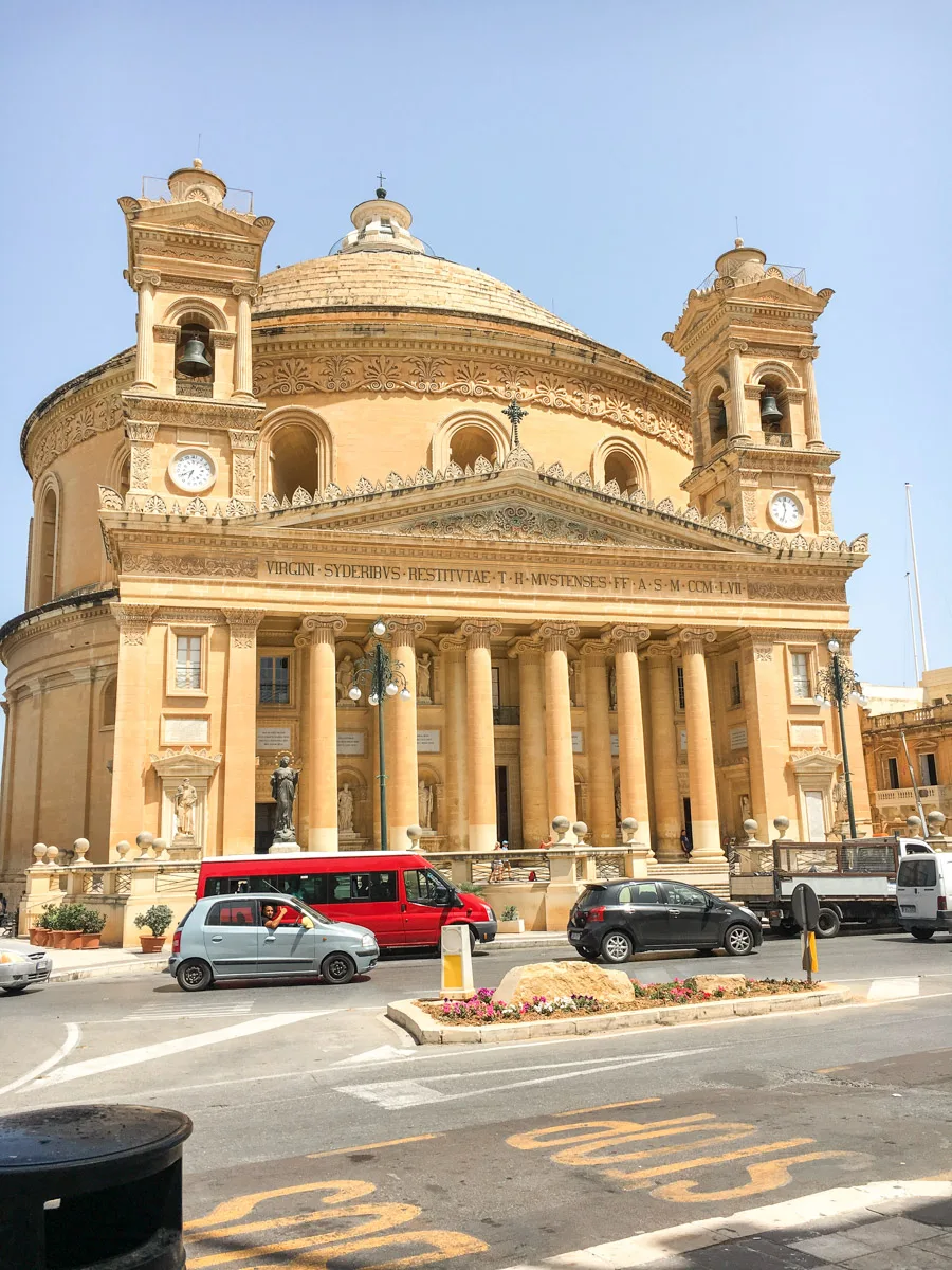 the mostar rotunda in malta with beautiful big dome 