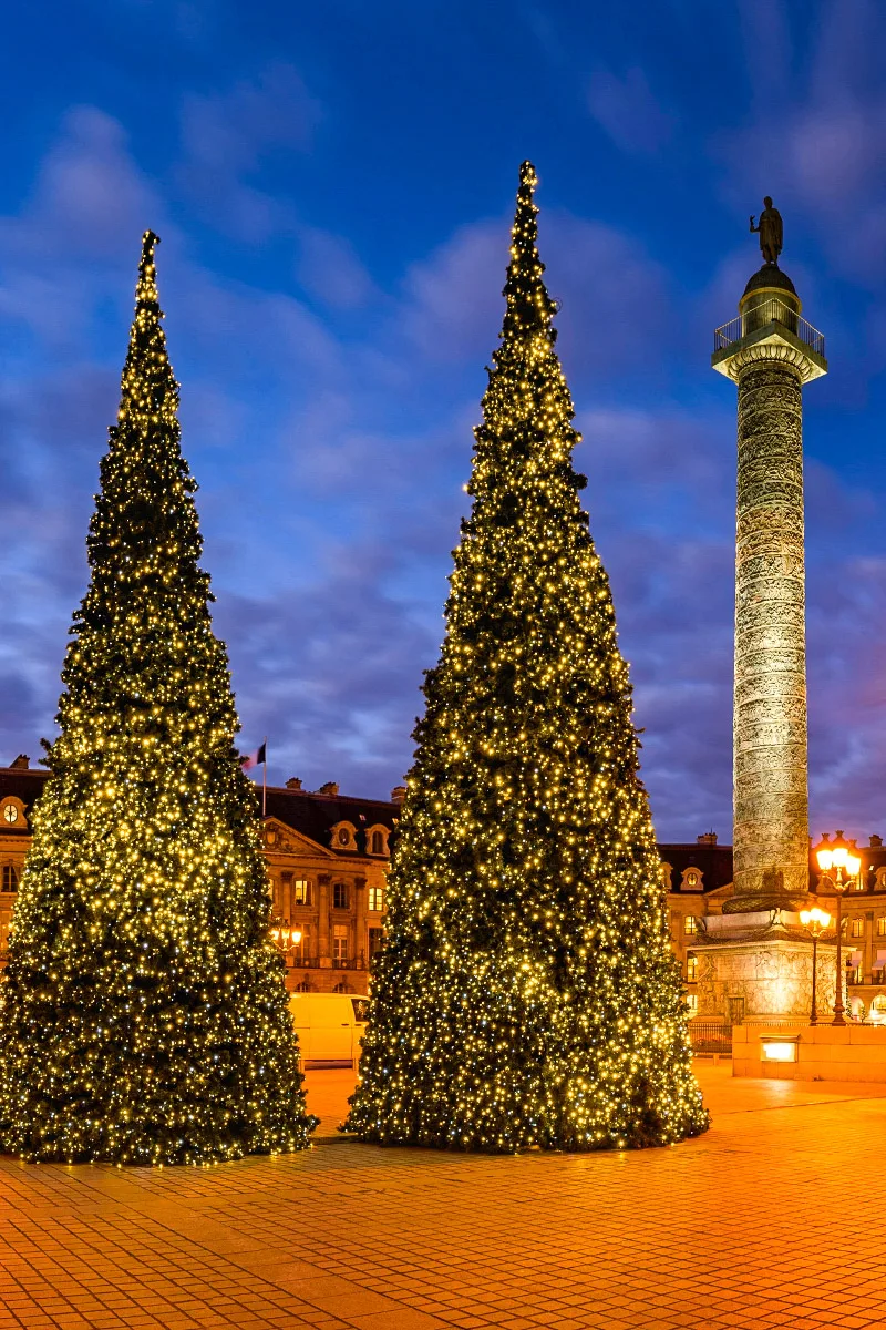 stunning christmas trees at place vendome