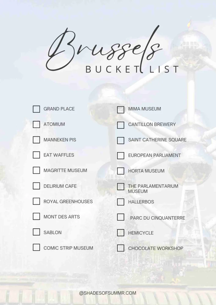 brussels in march bucket list