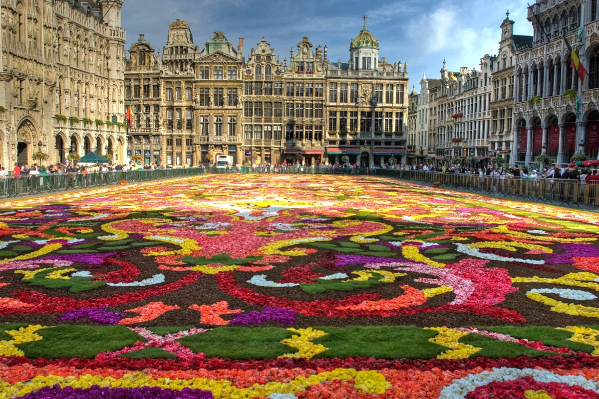 stunning flower show in brussels in march in all different colors 