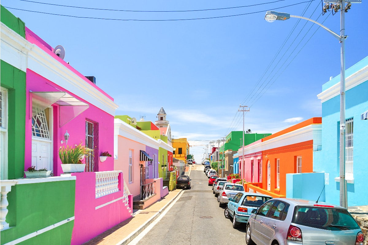 cute houses in cape town in lots of bright colors
