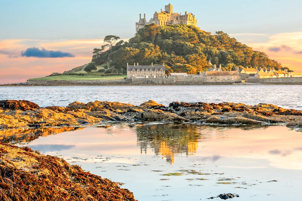 stunning view of st michaels mount in cornwall