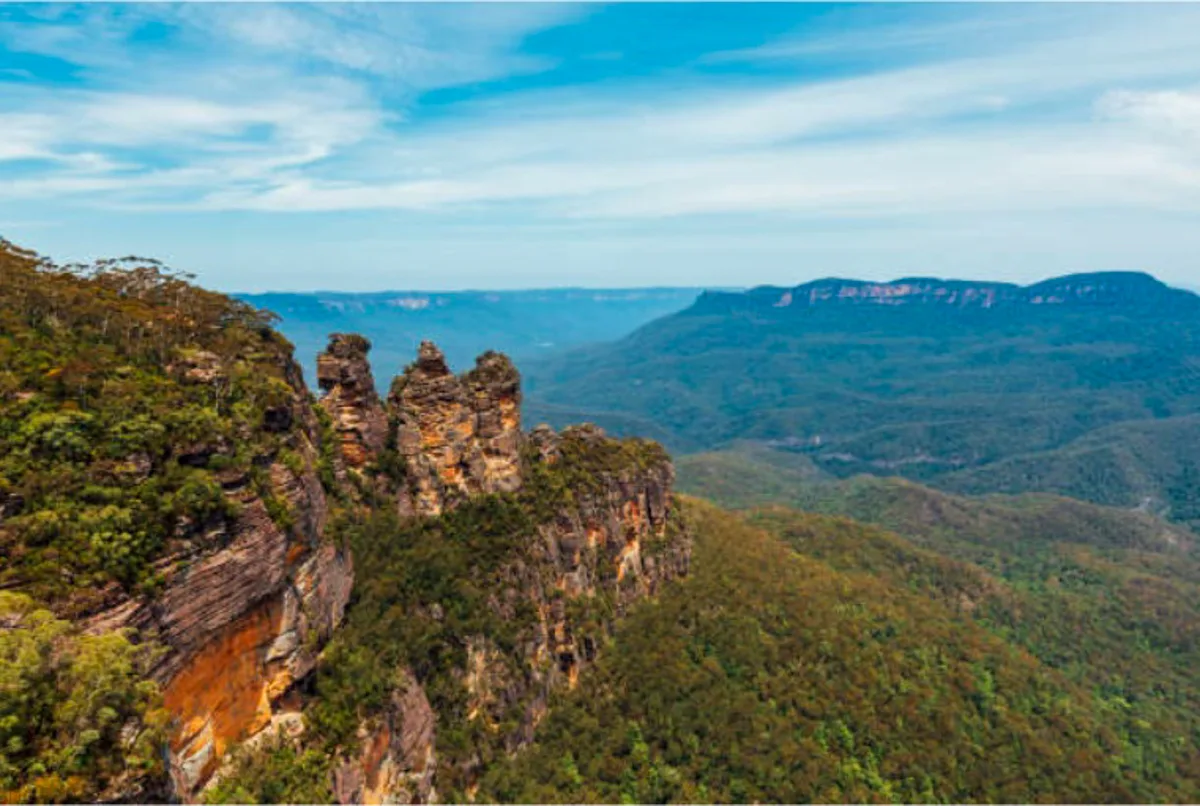 amazing view of the blue mountains national park from the echo point