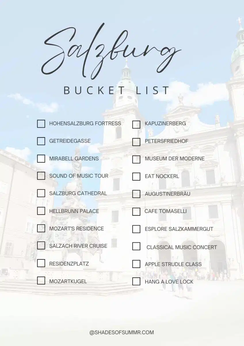 Places of Interest in Salzburg - Bucket List