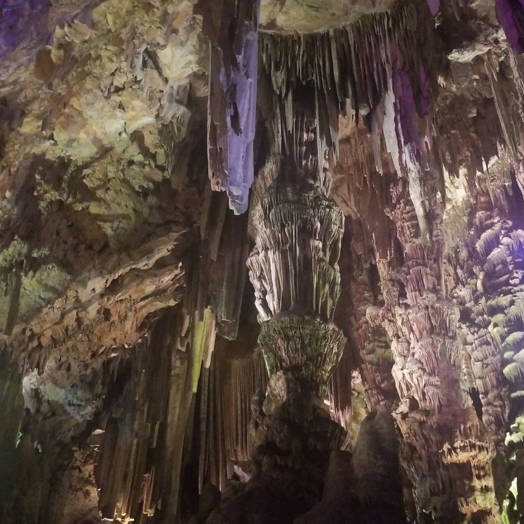 stunning stalagtites and stalagmites in st michaels cave in gibraltar