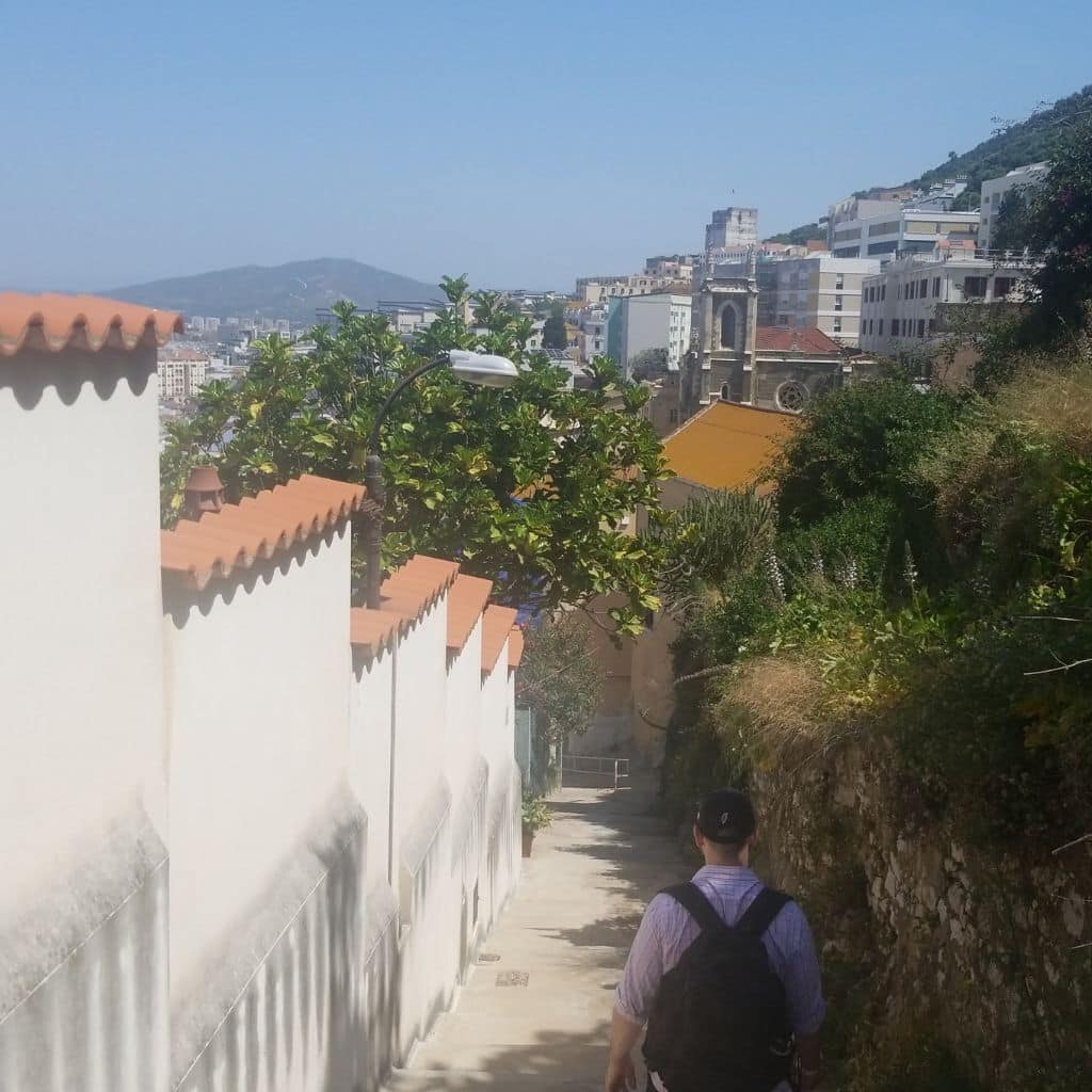 walk down the old town in gibraltar