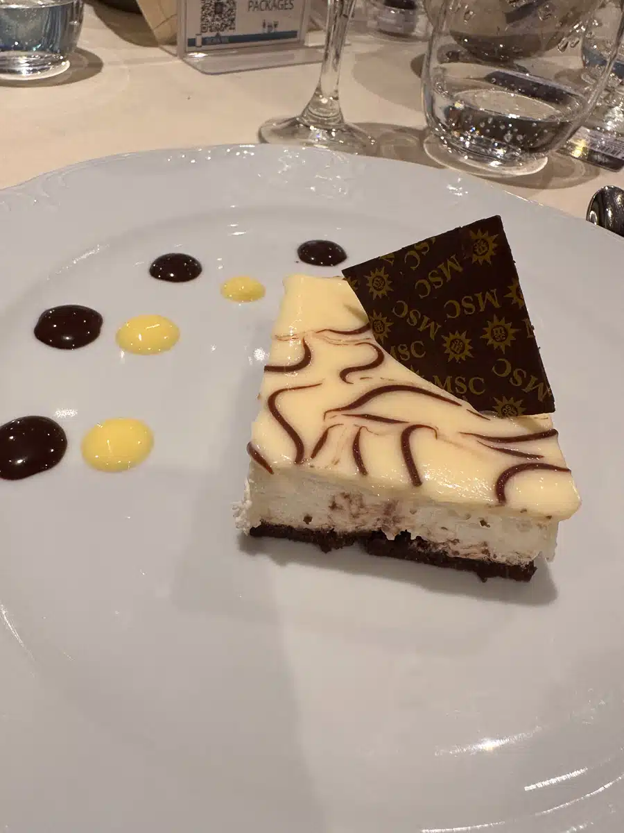 delicious dessert of mousse au chocolat on msc cruises