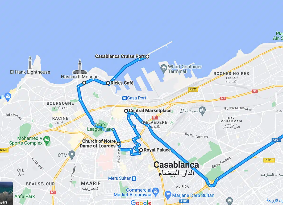 one day in casablanca itinerary