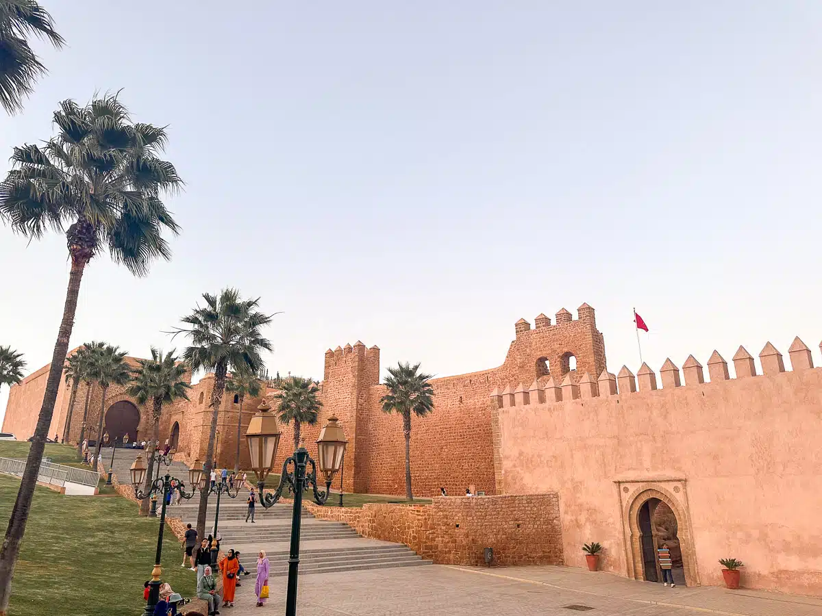 Kasbah of the Udayas in rabat with fortress from the outside