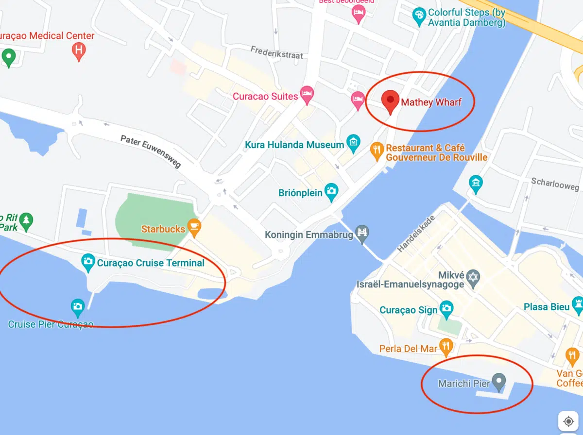 Curacao Cruise Port Map
