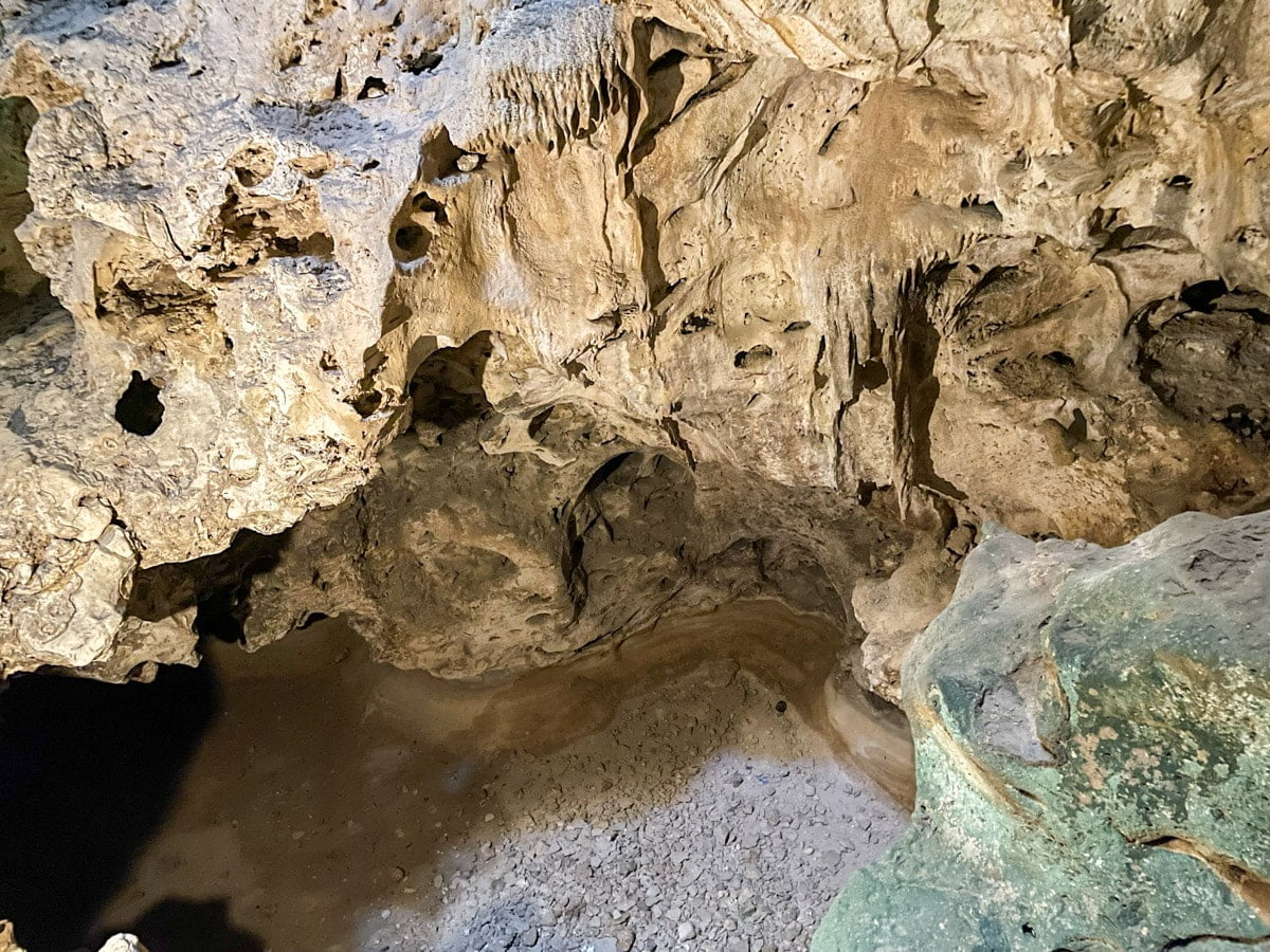 stalagtites at hato caves, super interesting rock formations, cool spot to visit in curacao with kids