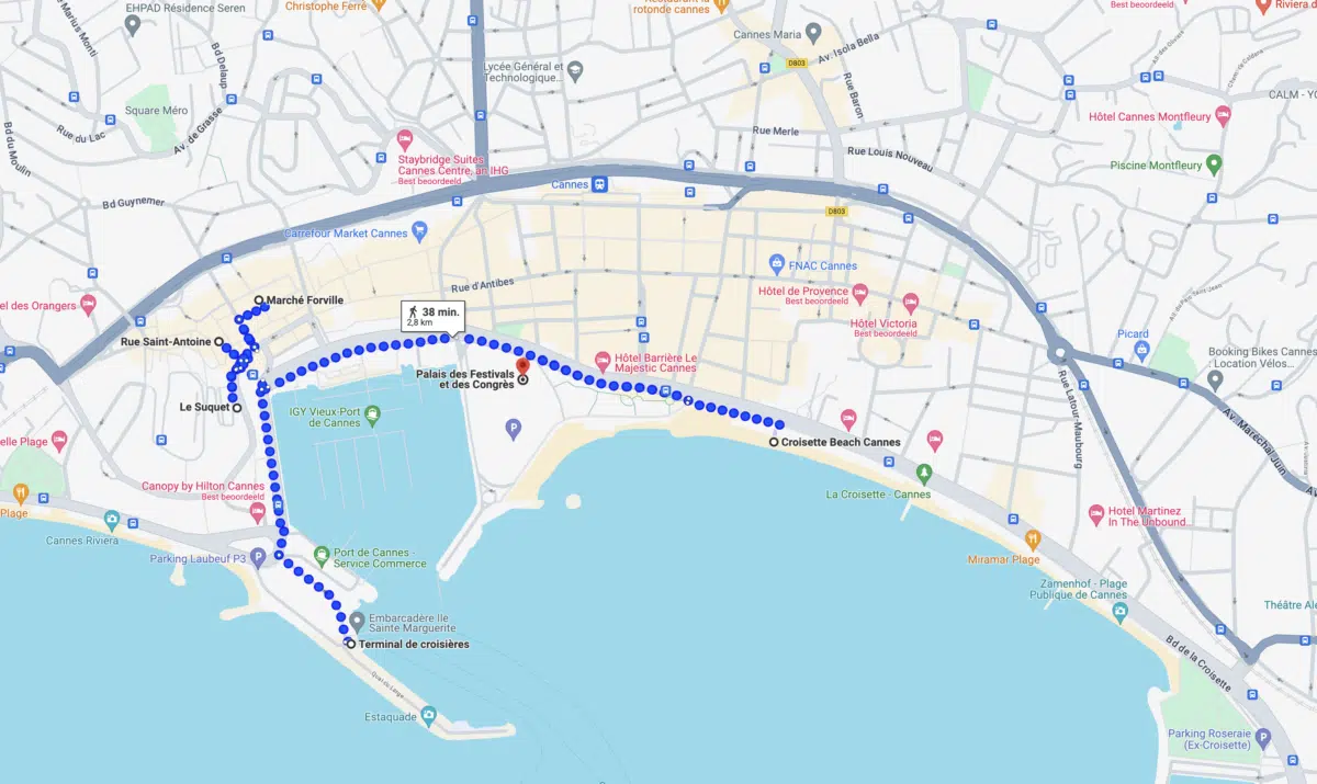 one day in cannes walking tour itinerary