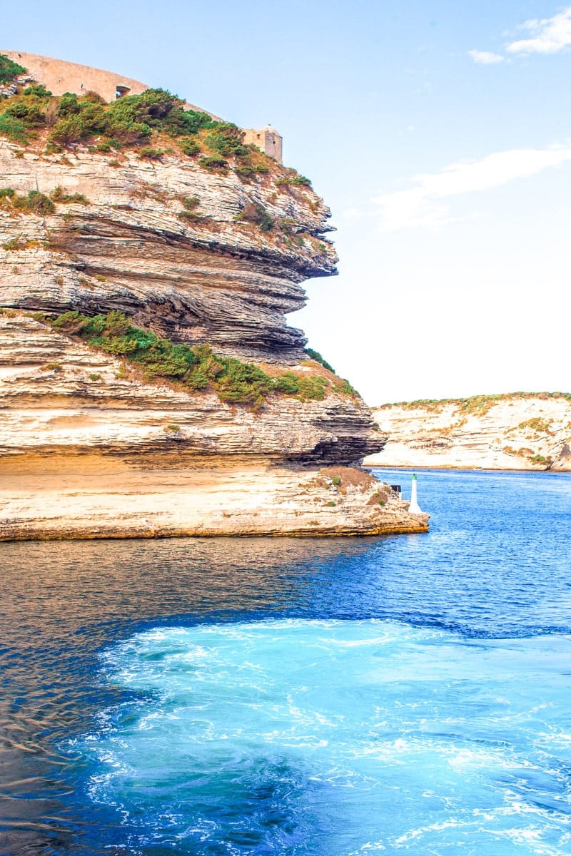 View of cliff of Bonifacio, Corsica, France