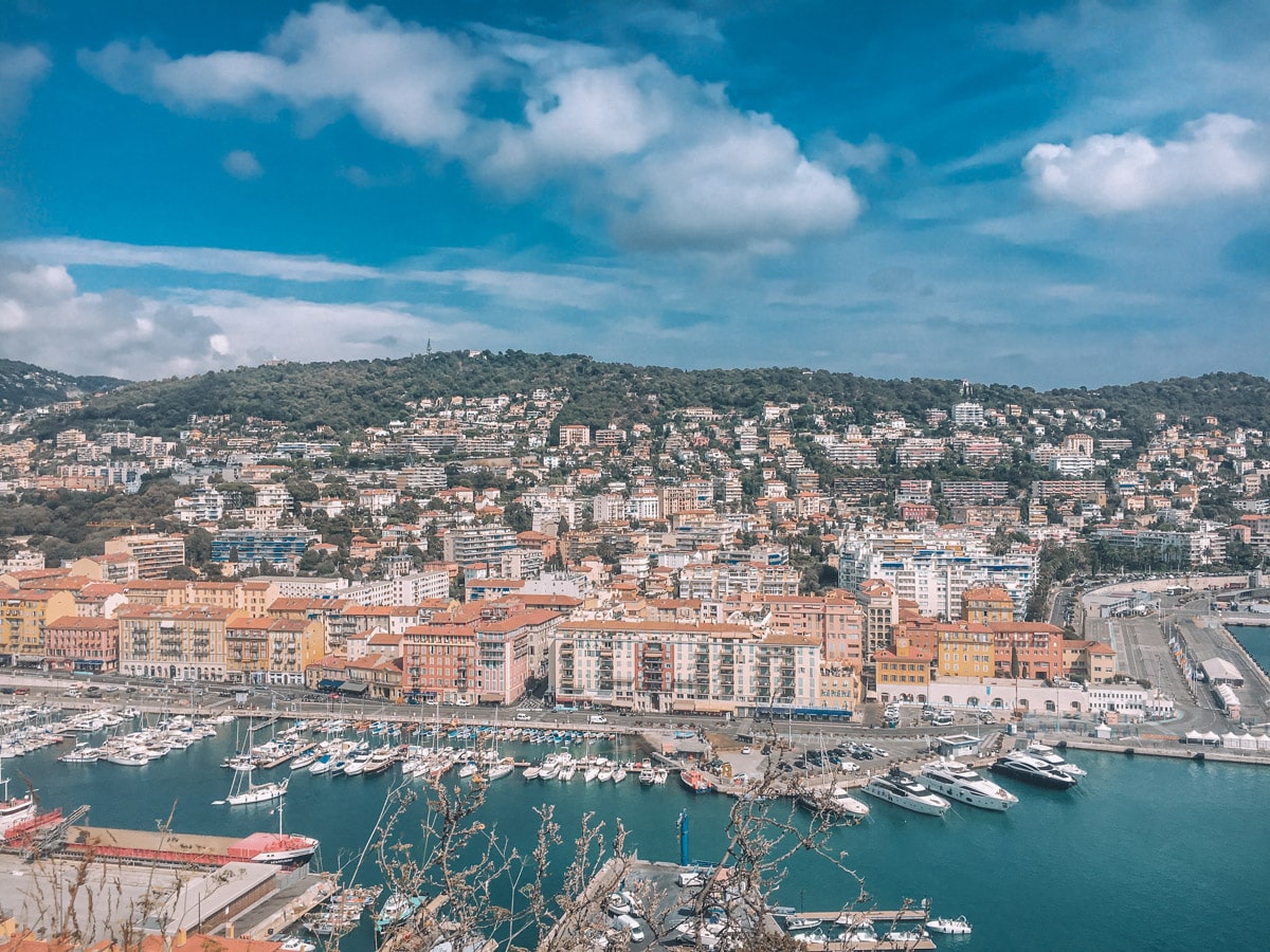 beautiful view of old port of nice