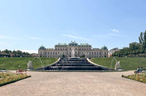 stunning belvedere palace in vienna in summer