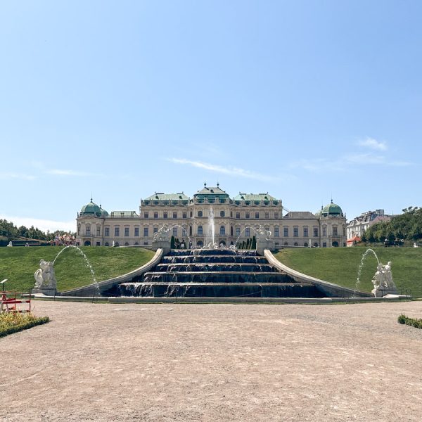 stunning belvedere palace in vienna in summer