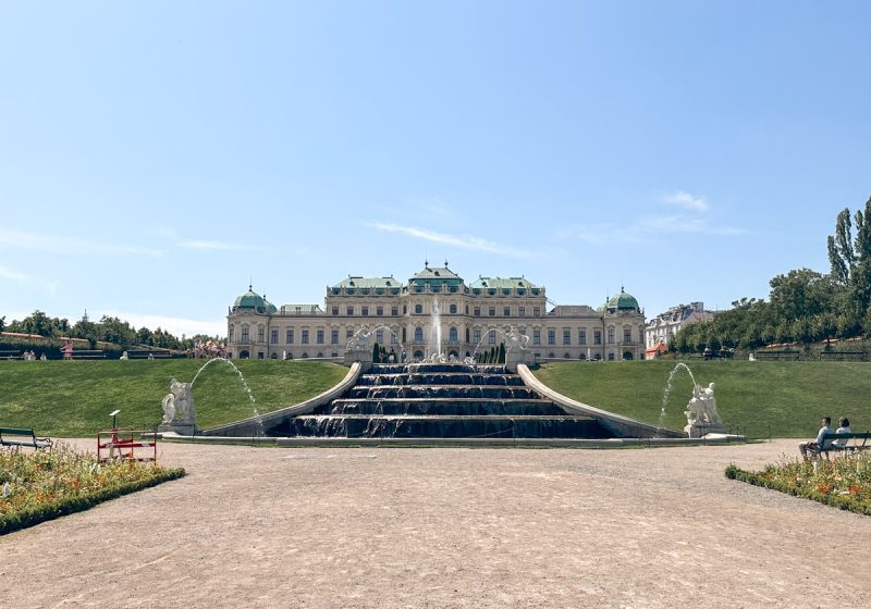 stunning belvedere palace in vienna in summer