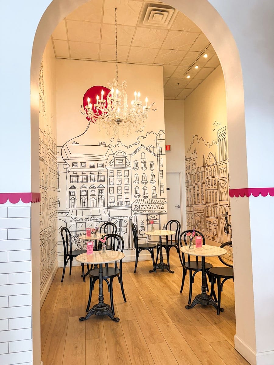 a cute macaroon shop in tucson downtown in a lovingly decorated space that is super instagram worthy