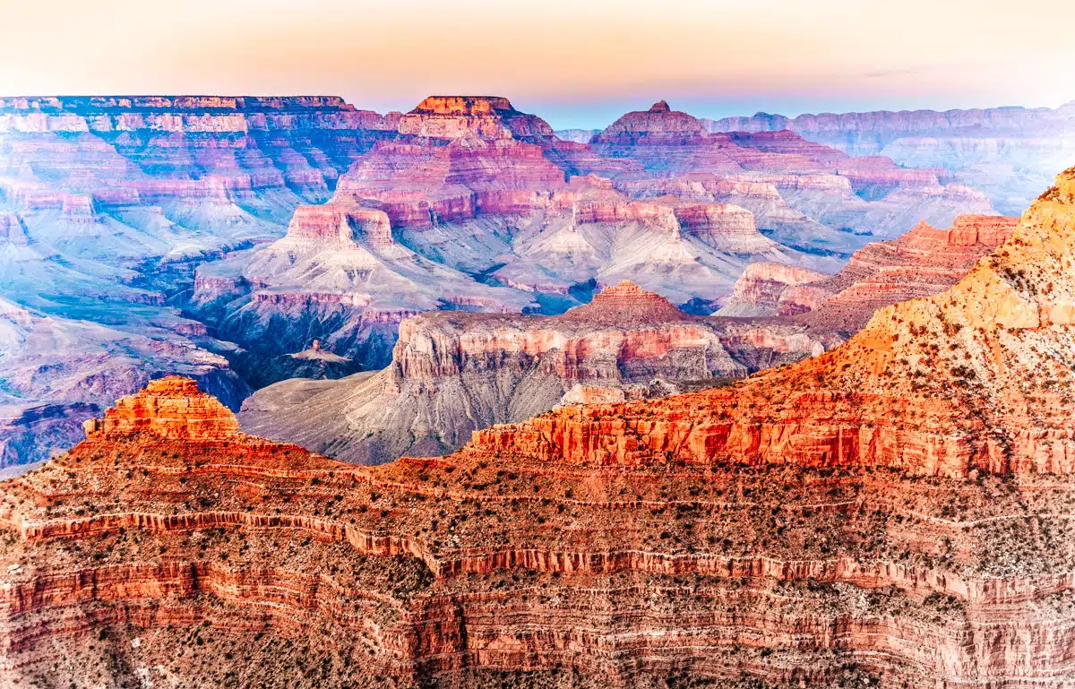sunset at grand canyon national park