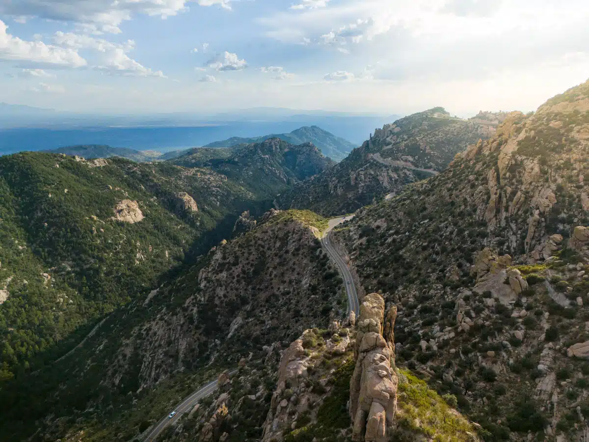 stunning mount lemmon highway in tucson