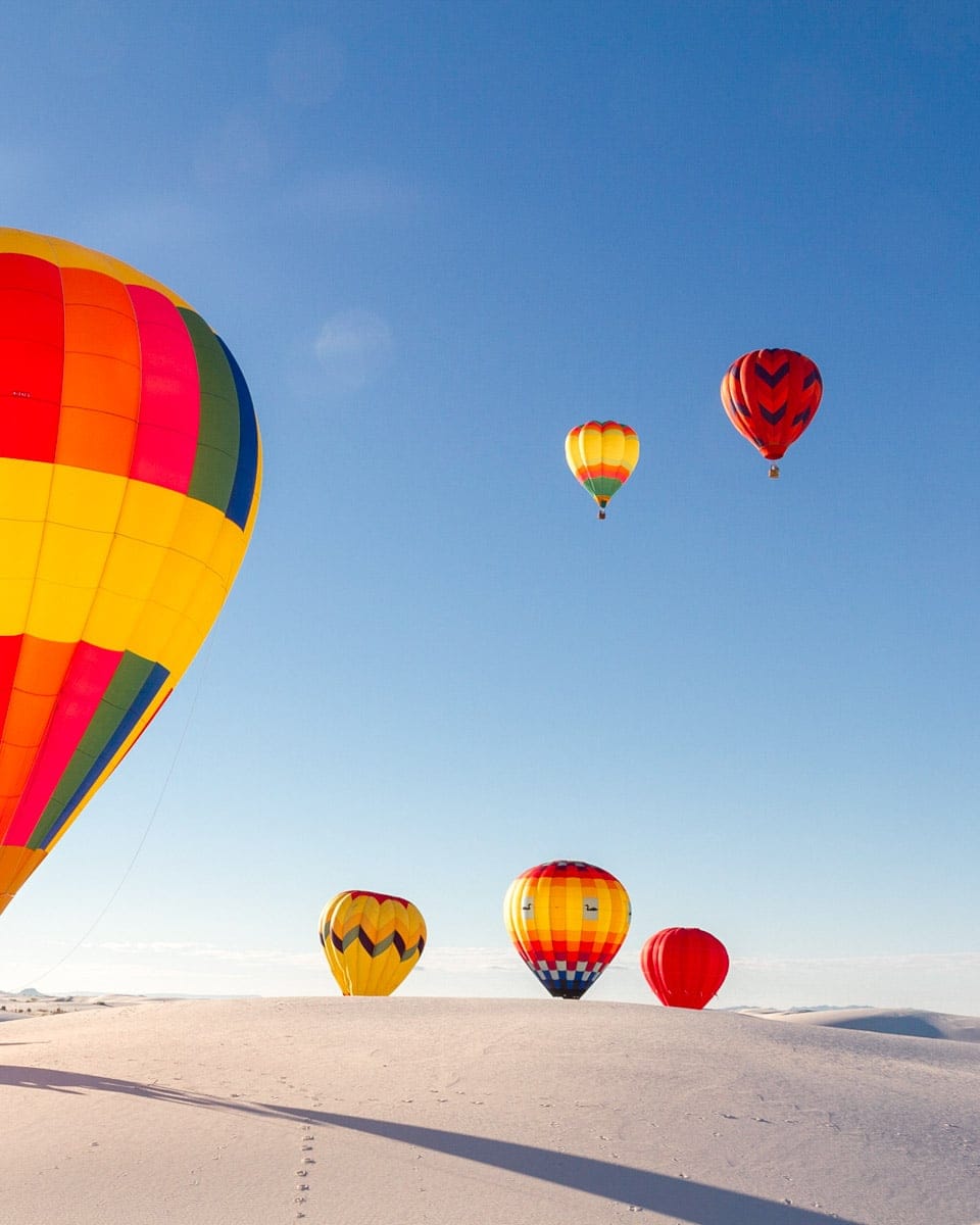 Balloon Fiesta on White Sands National Monument
in Alamogordo,New Mexico, USA